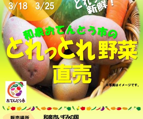 2023年3月和泉おてんとう市の野菜直売会！！ in 観光おもてなし処和泉府中